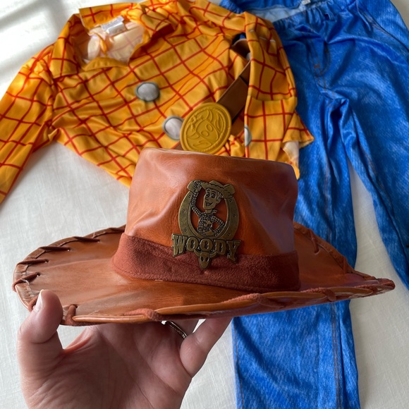 Disney Parks Authentic Toy Story Woody Cowboy Sheriff Hat & Child's Costume - Picture 1 of 9